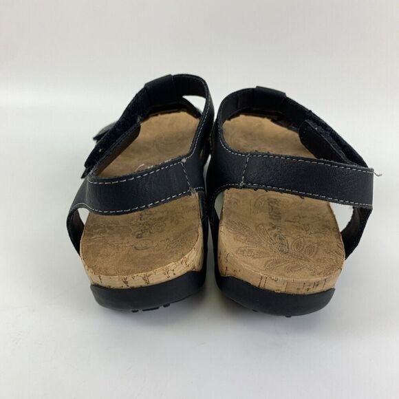 Bearpaw Ridley II Sandal Black Boho Flat Comfort Adjustable Faux Leather Women 6 - Picture 5 of 12